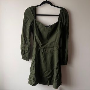 Reformation Women's Mochi Dress Long Sleeve Fern Green size 8